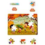 Ratnas 4 in 1 Indian Seasons Jigsaw Puzzle for Kids- Set of 4 